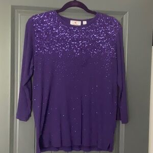 Purple top with small sequins